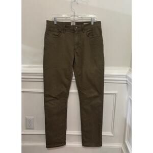 Flint and Tinder Mens Slim Fit Pants 31X32 Earthy Khaki Chino Cotton Huckberry